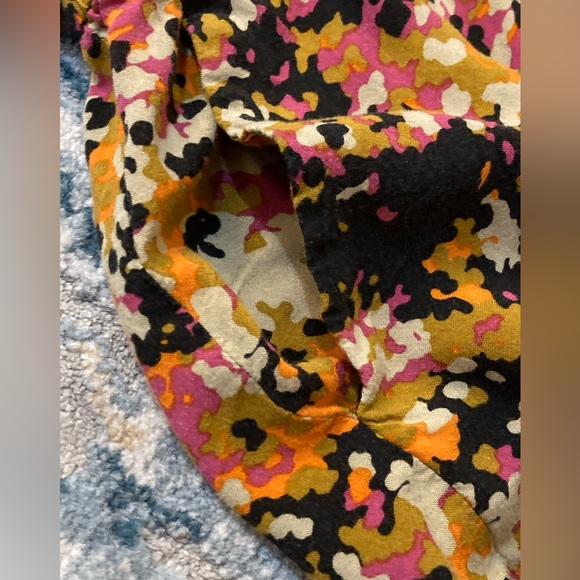 C01 Fossil Womens Shorts Romper with Pockets Abstract Art Floral Knit Sz Small - Picture 6 of 10